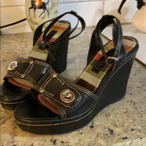 Coach sandals with ankle strap